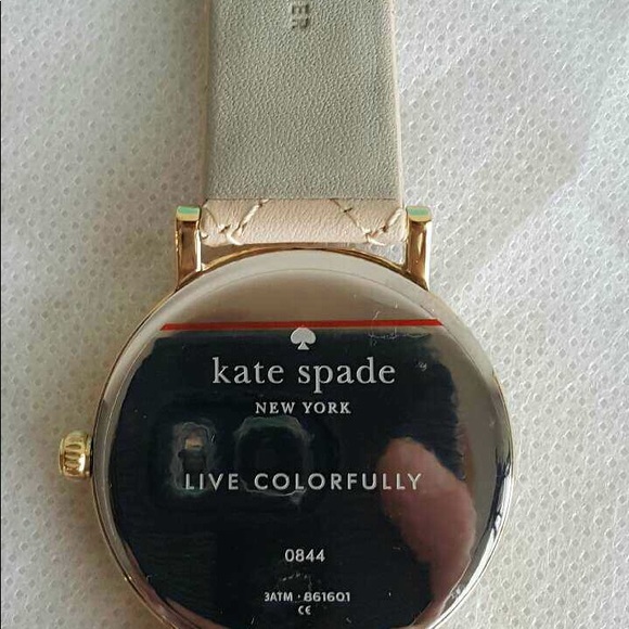 KATE SPADE Gold/Pink Quilted Leather Strap-NWT - Picture 3 of 3